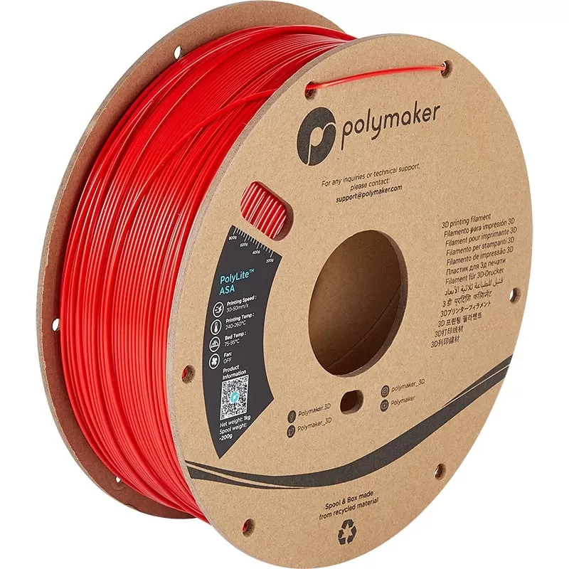 Filament ASA Rot - 2.85mm - 1 kg Filament ASA Rot - 2.85mm - 1 kg