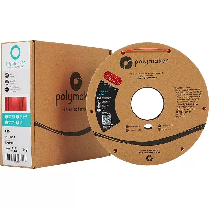 PolyLite-Packung ASA Rot - 2.85mm - 1 kg PolyLite-Packung ASA Rot - 2.85mm - 1 kg