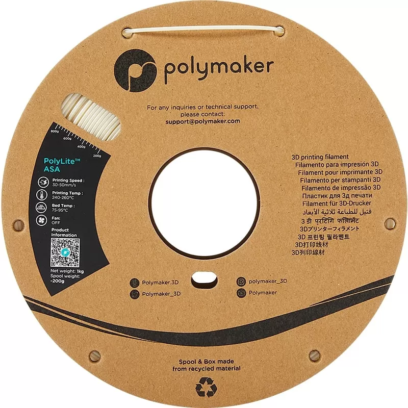 PolyLite Filament ASA Natur - 1.75mm - 1 kg PolyLite Filament ASA Natur - 1.75mm - 1 kg
