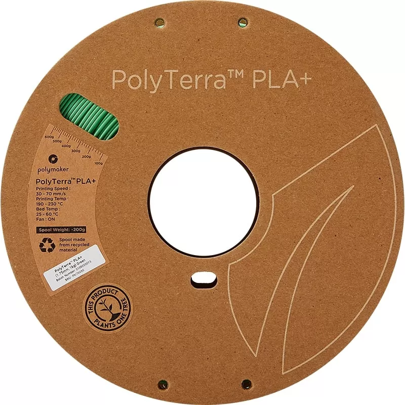 PolyTerra+ Spule PLA Grün- 1.75mm - 1 kg PolyTerra+ Spule PLA Grün- 1.75mm - 1 kg
