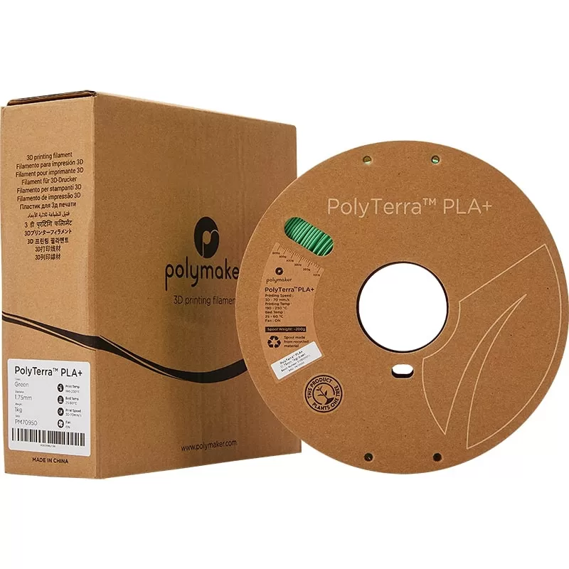 Verpackung PolyTerra+ PLA Grün - 1.75mm - 1 kg Verpackung PolyTerra+ PLA Grün - 1.75mm - 1 kg