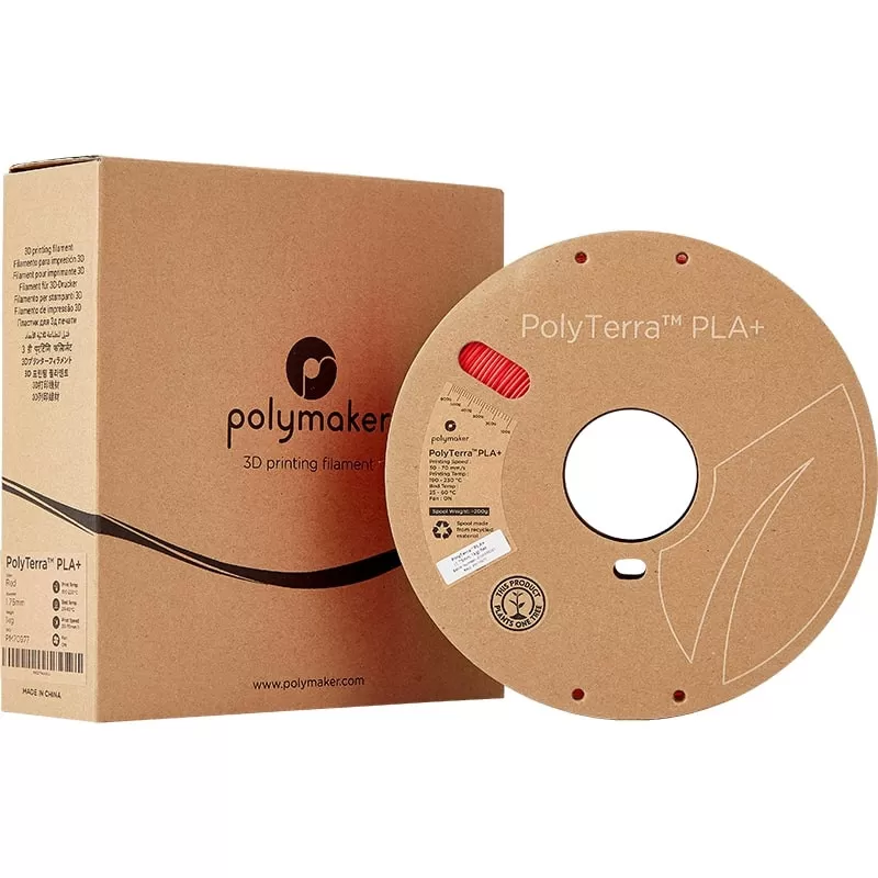 Verpackung PolyTerra+ PLA Rot - 1.75mm - 1 kg Verpackung PolyTerra+ PLA Rot - 1.75mm - 1 kg
