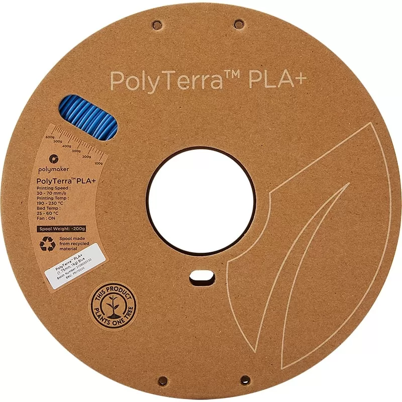 PolyTerra+ Aufwickler PLA Blau - 1.75mm - 1 kg PolyTerra+ Aufwickler PLA Blau - 1.75mm - 1 kg