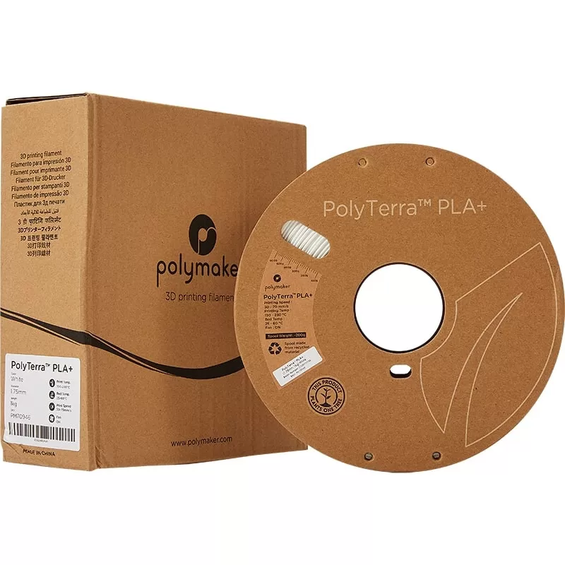 Verpackung PolyTerra+ PLA Weiß - 1.75mm - 1 kg Verpackung PolyTerra+ PLA Weiß - 1.75mm - 1 kg