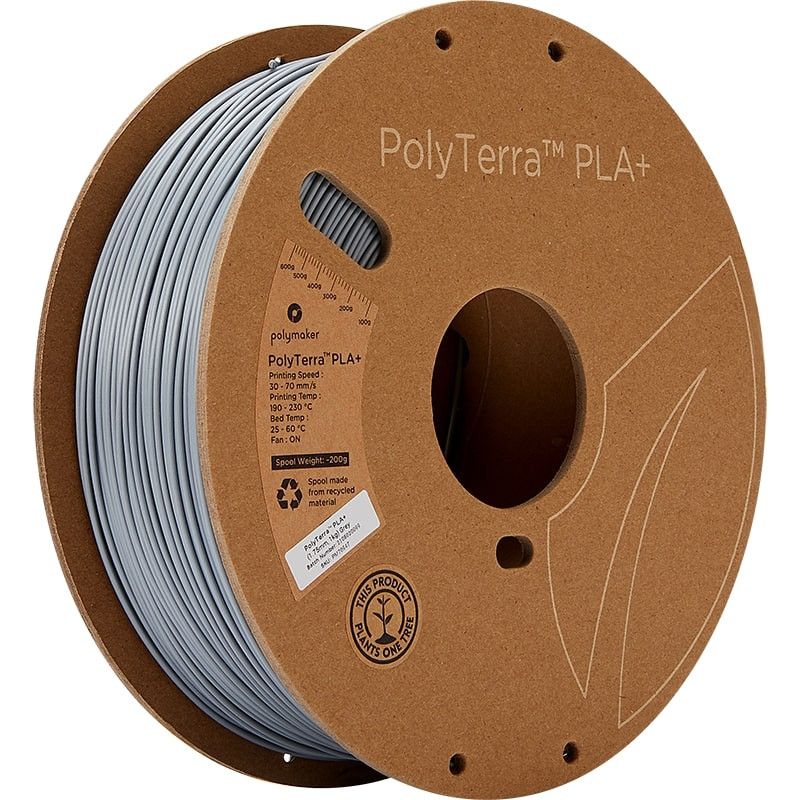 PolyTerra PLA+ Grau - 1.75mm - 1 kg PolyTerra PLA+ Grau - 1.75mm - 1 kg