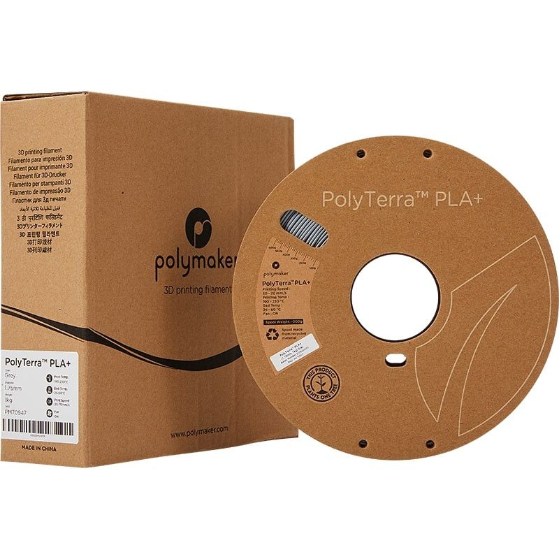 Verpackung PolyTerra+ PLA Grau - 1.75mm - 1 kg Verpackung PolyTerra+ PLA Grau - 1.75mm - 1 kg