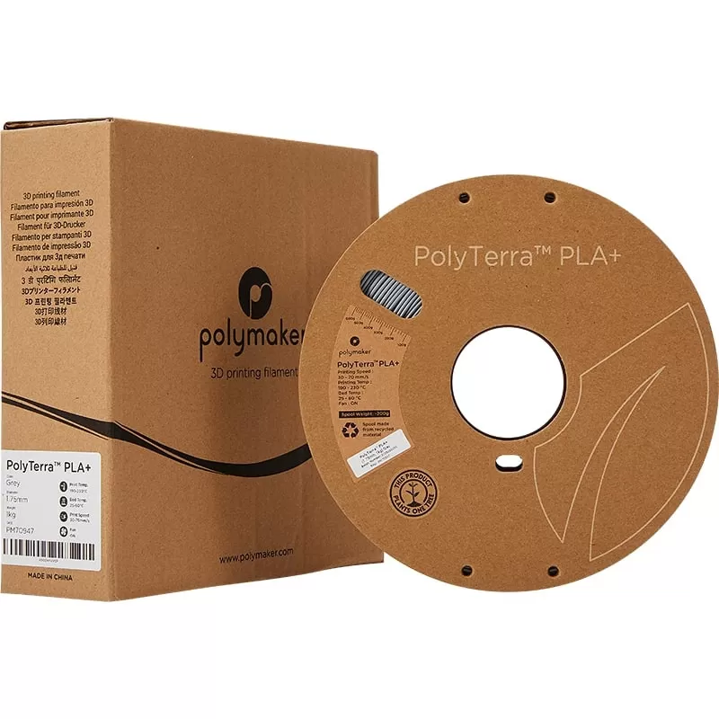 Verpackung PolyTerra+ PLA Grau - 1.75mm - 1 kg Verpackung PolyTerra+ PLA Grau - 1.75mm - 1 kg