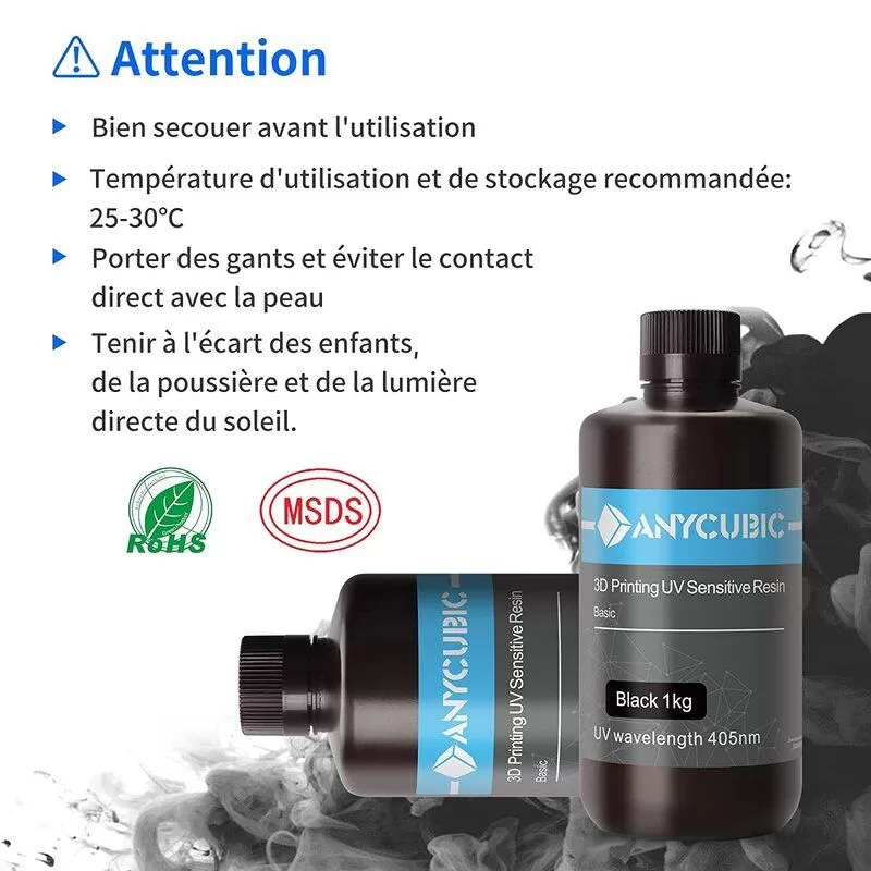 Sicherheit Standardresin Schwarz Anycubic - 1Kg Sicherheit Standardresin Schwarz Anycubic - 1Kg