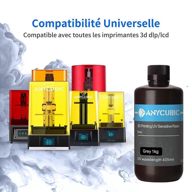 Kompatibilität Standardresin Grau Anycubic - 1000 ml Kompatibilität Standardresin Grau Anycubic - 1000 ml