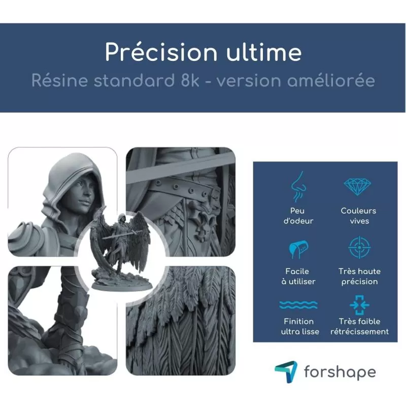 Präzision - Graues 8K Harz Forshape Premium - 1Kg