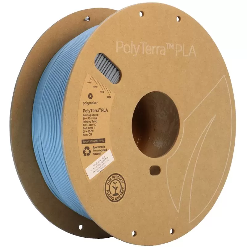 PolyTerra PLA Muted Blue (Blau) - 1.75mm - 1 kg PolyTerra PLA Muted Blue (Blau) - 1.75mm - 1 kg