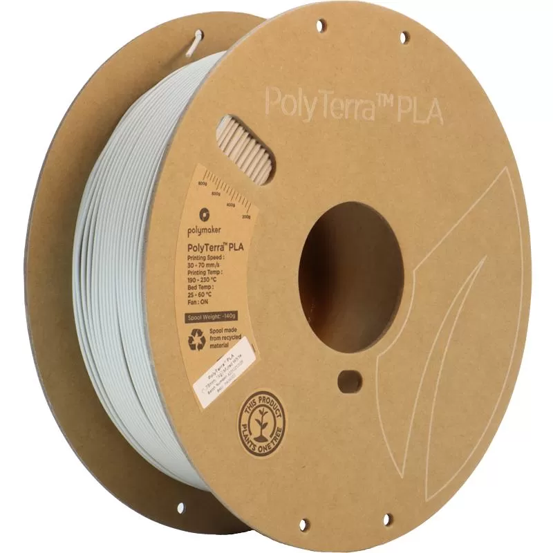 PolyTerra PLA Muted White (Weiß) - 1.75mm - 1 kg PolyTerra PLA Muted White (Weiß) - 1.75mm - 1 kg