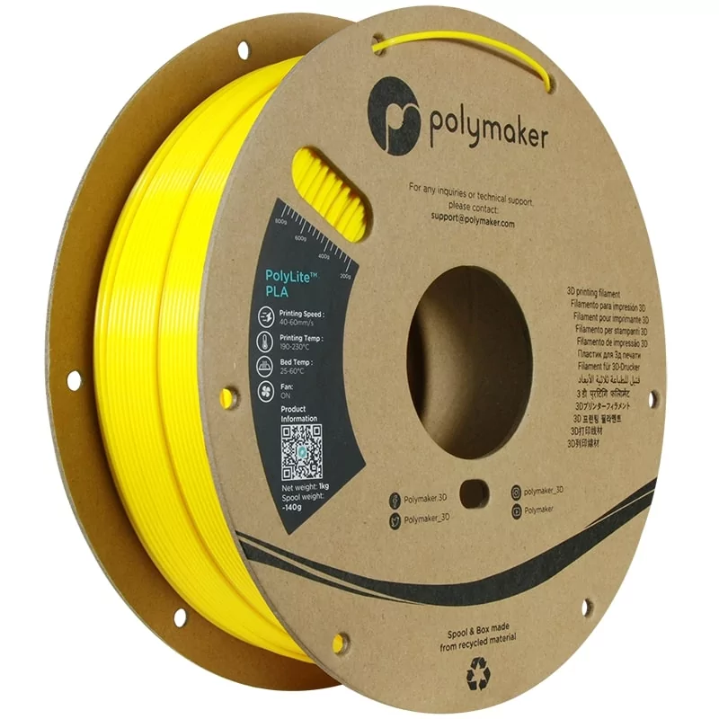 Polylite Silk PLA Gelb - 1.75mm - 1 kg Polylite Silk PLA Gelb - 1.75mm - 1 kg