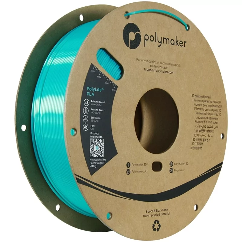 Polylite Silk PLA Teal (Blaugrün-Ente) - 1.75mm - 1 kg Polylite Silk PLA Teal (Blaugrün-Ente) - 1.75mm - 1 kg