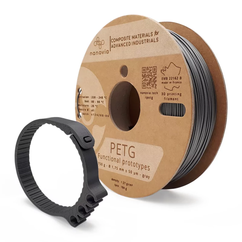 Filament PETG Grau Nanovia Filament PETG Grau Nanovia