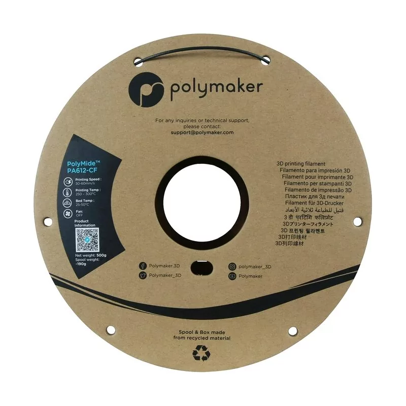 Polymide PA612-CF Schwarz - 2.85mm - 500 g Polymide PA612-CF Schwarz - 2.85mm - 500 g