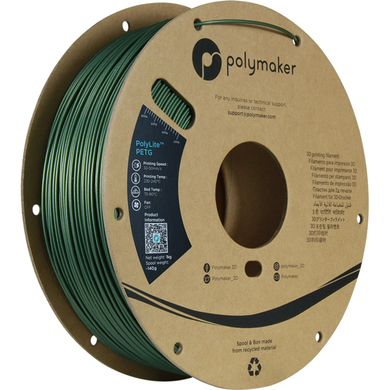 PolyLite PETG Dunkelgrün - 1.75mm - 1 kg PolyLite PETG Dunkelgrün - 1.75mm - 1 kg
