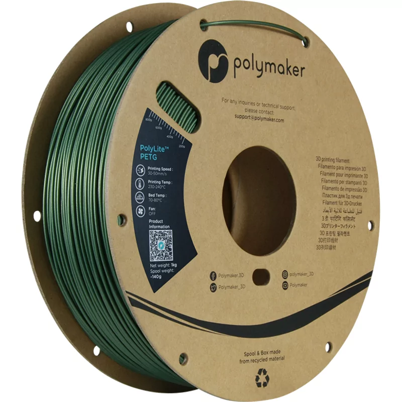 PolyLite PETG Dunkelgrün - 1.75mm - 1 kg PolyLite PETG Dunkelgrün - 1.75mm - 1 kg