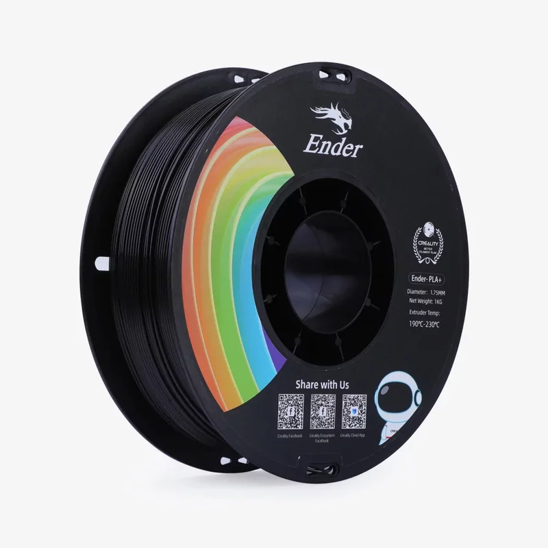 Creality Ender PLA+ Schwarz - 1.75mm - 1 kg Creality Ender PLA+ Schwarz - 1.75mm - 1 kg