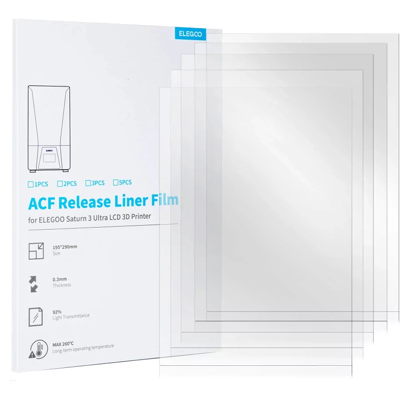 5er-Set ACF-Folien für Elegoo Saturn 3 Ultra 5er-Set ACF-Folien für Elegoo Saturn 3 Ultra