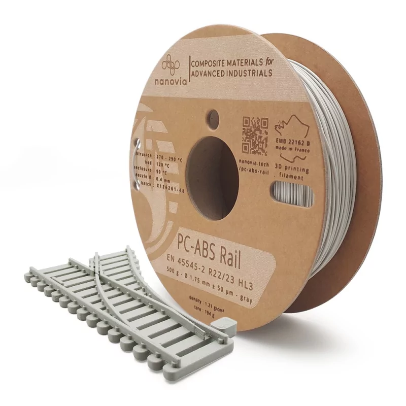 Nanovia PC-ABS Schiene (EN 45545-2) - 1.75mm - 500 g Nanovia PC-ABS Schiene (EN 45545-2) - 1.75mm - 500 g
