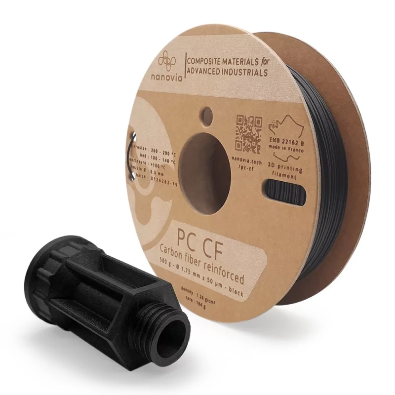 PC-CF Nanovia (kohlefaserverstärkt) - 1.75mm - 500 g PC-CF Nanovia (kohlefaserverstärkt) - 1.75mm - 500 g