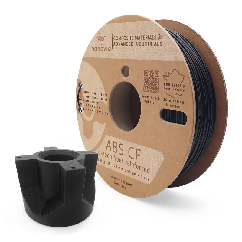 ABS CF Nanovia (kohlefaserverstärkt) - 1.75mm - 500 g ABS CF Nanovia (kohlefaserverstärkt) - 1.75mm - 500 g