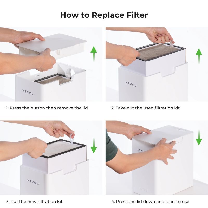 xTool Desktop Air Purifier Wartung