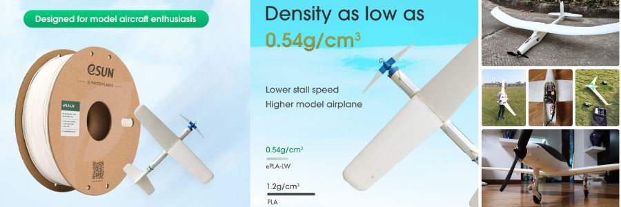 eSun PLA-LW Schwarz Filament