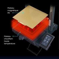 Neptune 4 - Plateau d'impression flexible en PEI