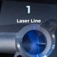 EinScan Trak mit einer einzelnen Laserlinie für tiefe Bereiche