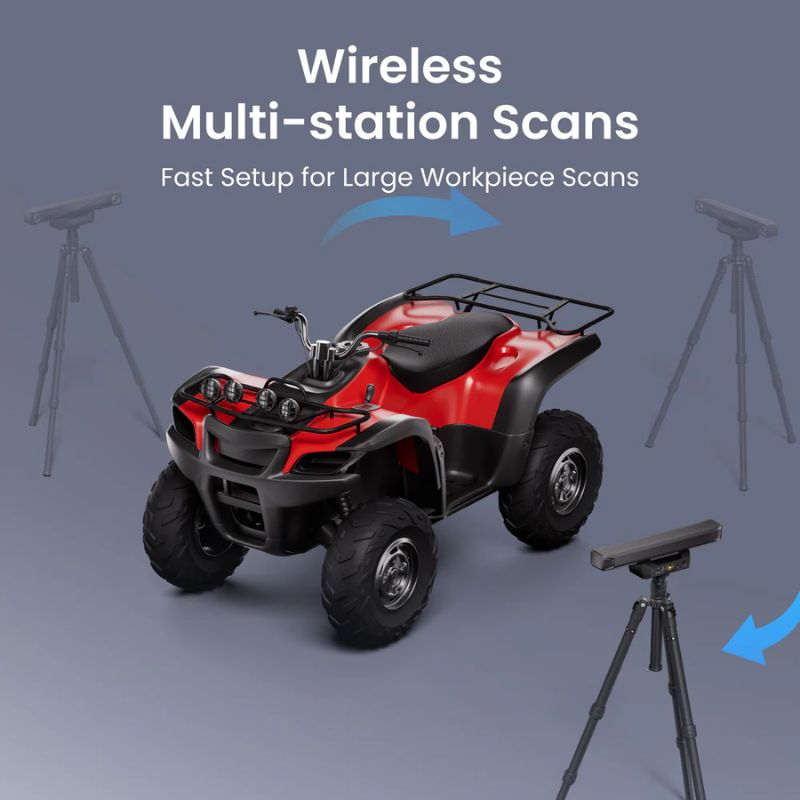 Scans an mehreren Stationen mit dem Revopoint Trackit SR